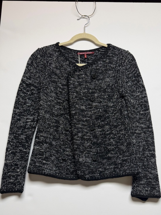 Comptoir Des Cotonniers Sweaters - Comptoir des Cotonniers Black/White Speckled Knit Double Breasted Jacket,XS, NWT